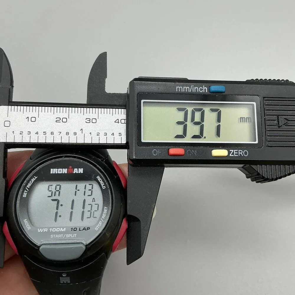 Timex Ironman WR 100M 10 Lap Mens Watch 40mm Digital Black Indiglo New Battery